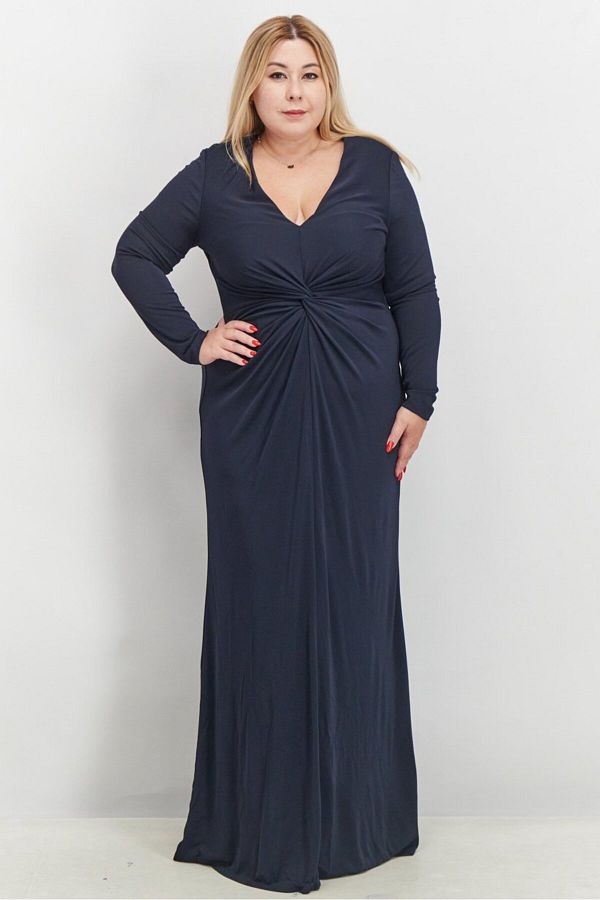Ralph Lauren Women Plain Maxi Dress Navy Blue Trendyol