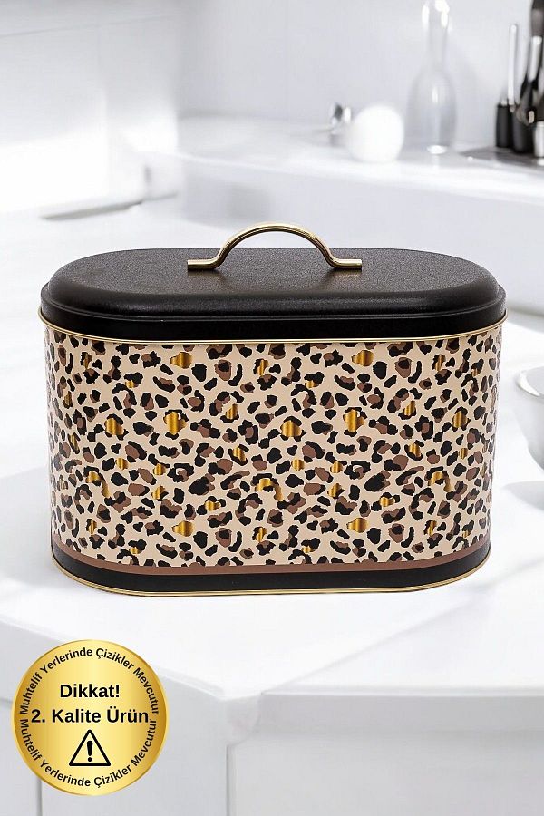 EVLE-2. Quality Leopard Patterned Various Striped Bread Box 1