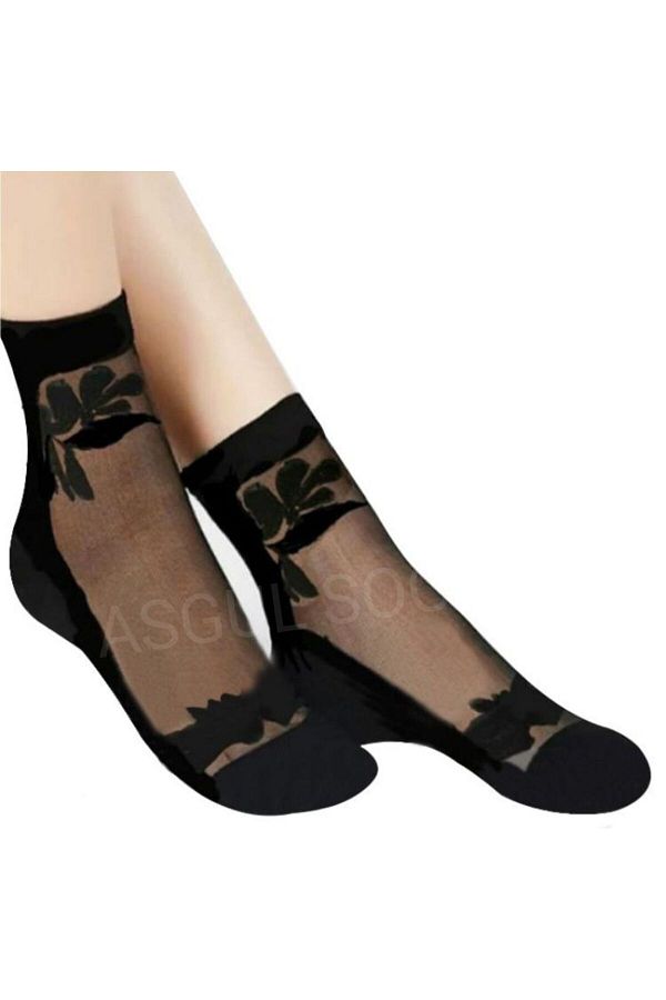ASGÜL SOCKS-مجموعة من 3 أزواج من جوارب التول المزخرفة 1