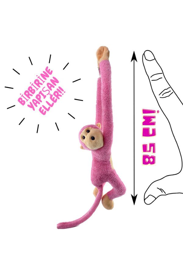 WOODROFFE-Playing Hands and Sleeping Companion Plush Monkey Toy Hugging Monkey 85 CM 1