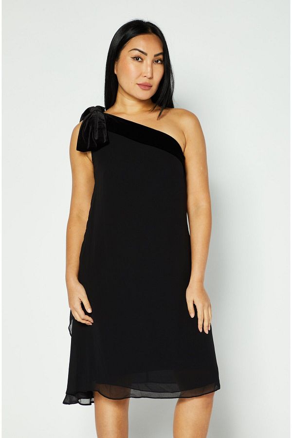 Ralph Lauren Women Solid Midi Dress Black Trendyol