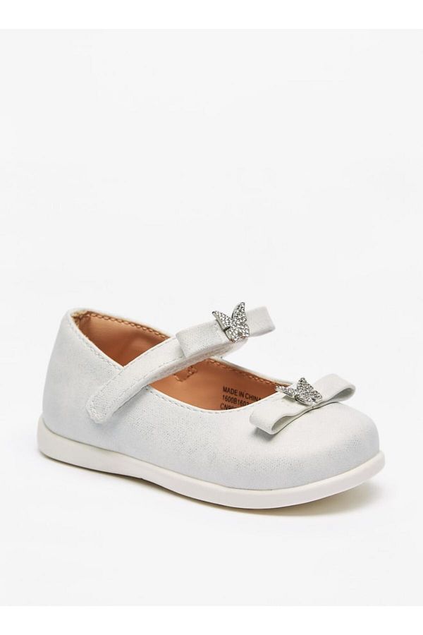 Barefeet-Butterfly Accent Mary Jane Shoes with Hook and Loop Closure 1