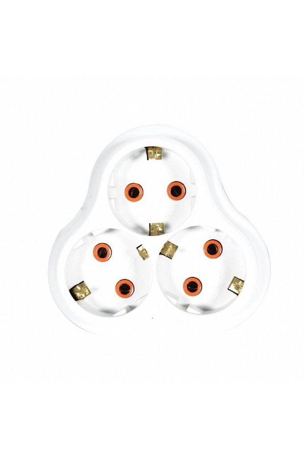 Kelepir Fırsatlar-White Grounded 3 Pieces Socket Multiplexer Golyat Set - Kpf-Y3 1