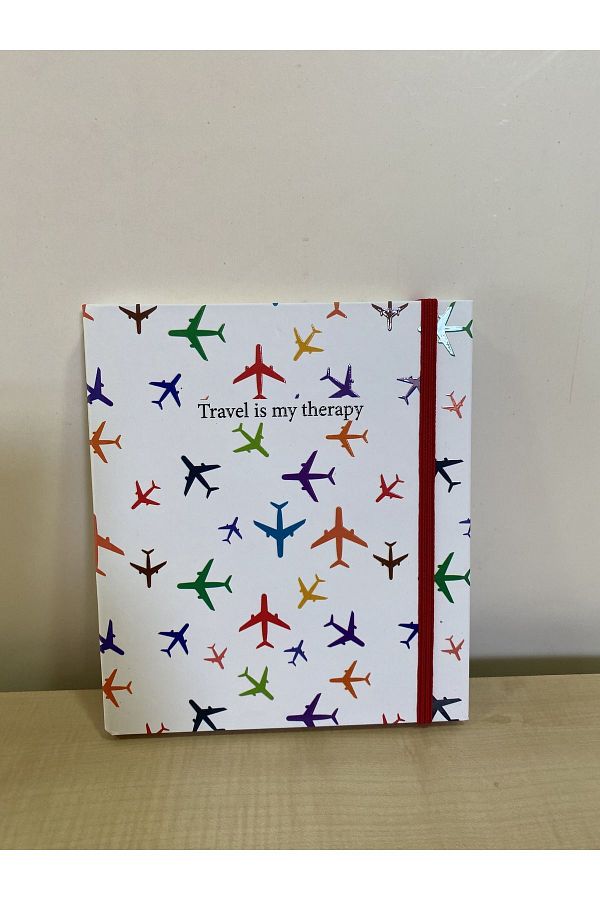 4nio-Airplane Square Elastic Textured Lined Notebook 1