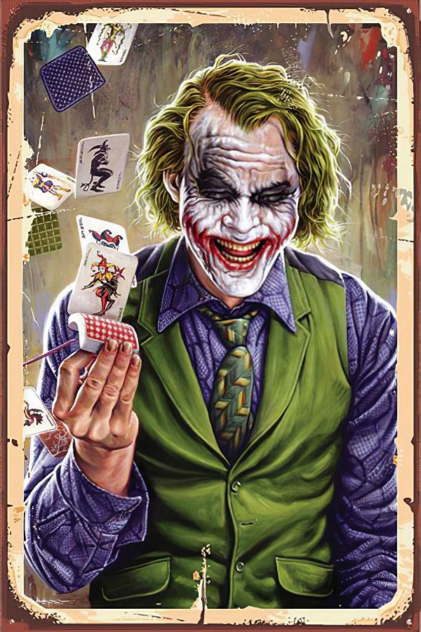 BirDunyaHediye Joker Retro Wooden Poster Trendyol