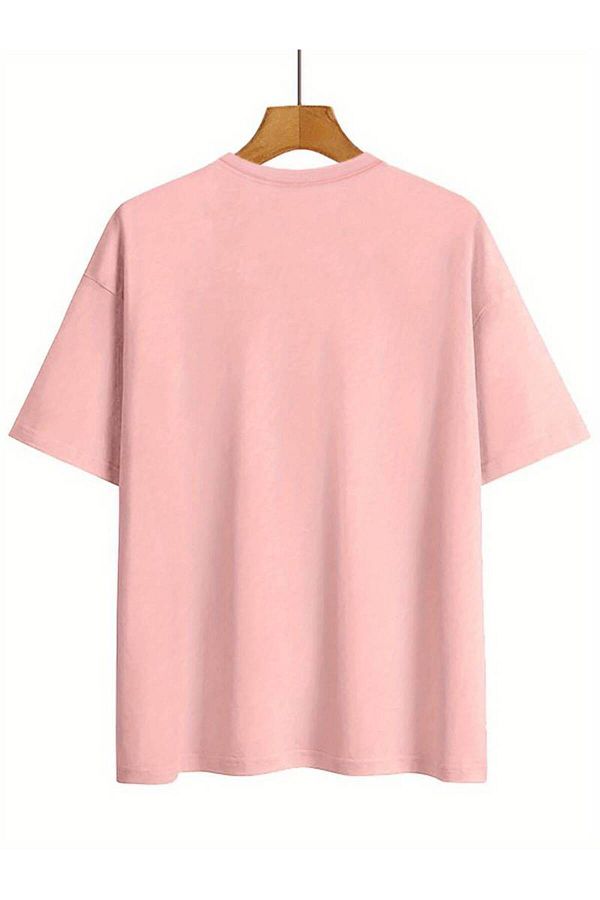 Elvino T Shirt Pink Oversize Trendyol