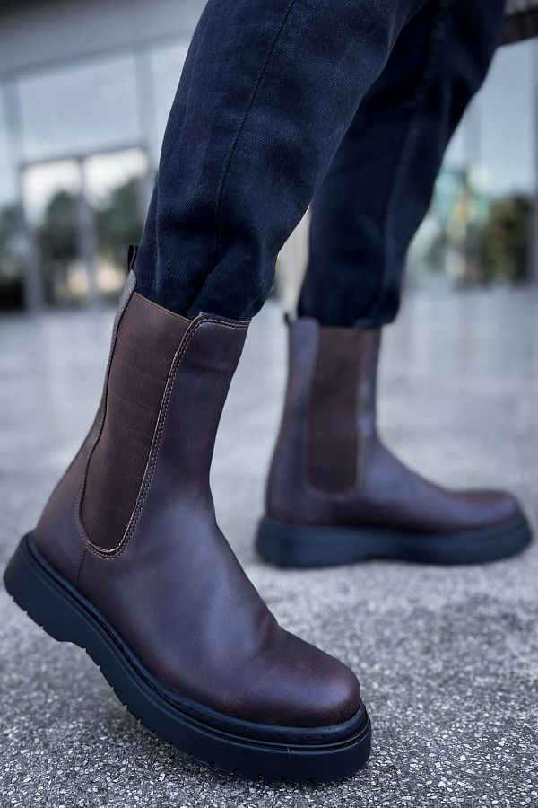BZ Moda Ankle Boots Brown Flat Trendyol