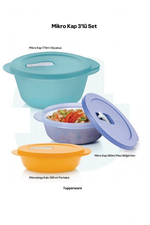 Tupperware-Micro Cap Set of 3 1