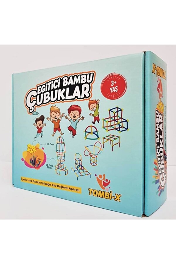 TOMBİ-X Bambu Çubukları Zeka Hayal Ve Gücü Eğitici 300 Parça