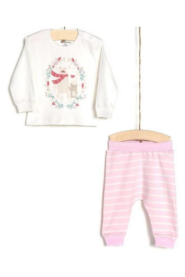 Aziz Bebe-2 Piece Set Badi Pants for Baby Girl - 3-18 Months 2905 1
