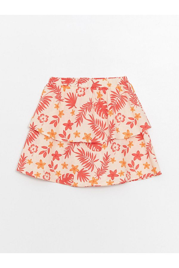 LC Waikiki Floral Print Square Neck Blouse and Skirt for