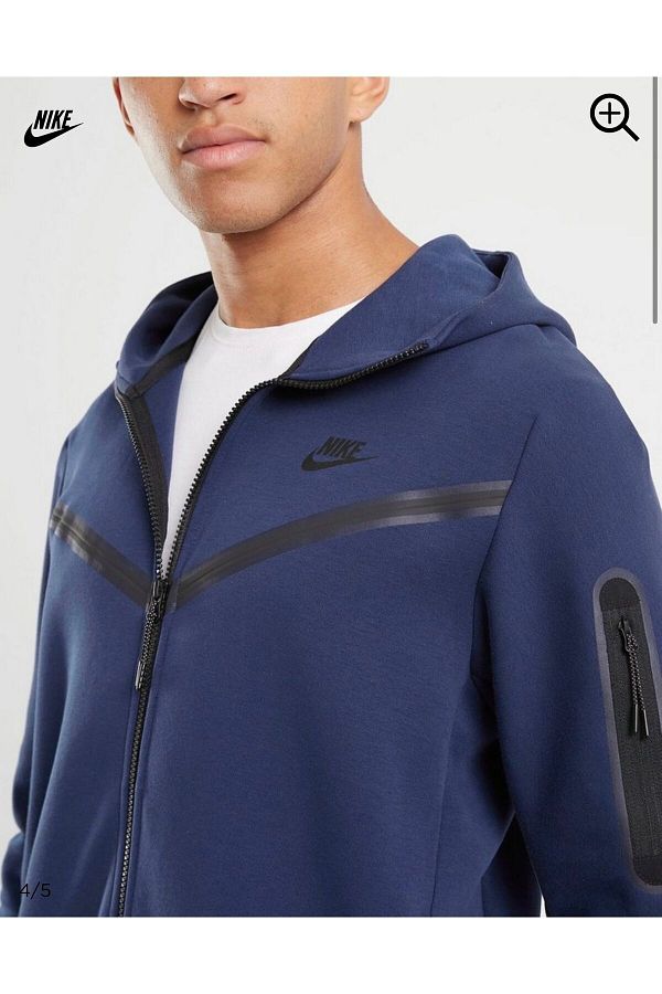 Nike Tech Fleece Navy Blue Men s Hoodie Full Zip Sportswear Trendyol