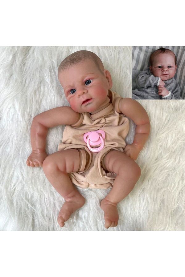 MRB 18inch Already Painted Reborn Doll Parts Elijah Lifelike Baby 3D Painted Skin with Visible Veins Trendyol