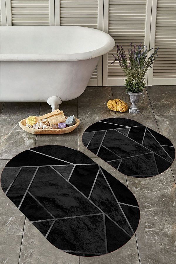 YTR HOME-Set de 2 vase de toaleta ovale, lavabile, rezistente la praf și pete. 1