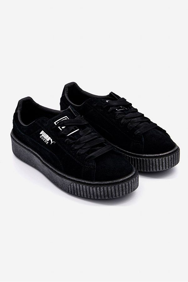 Puma Women Suede Platform Satin Shoes Black Trendyol