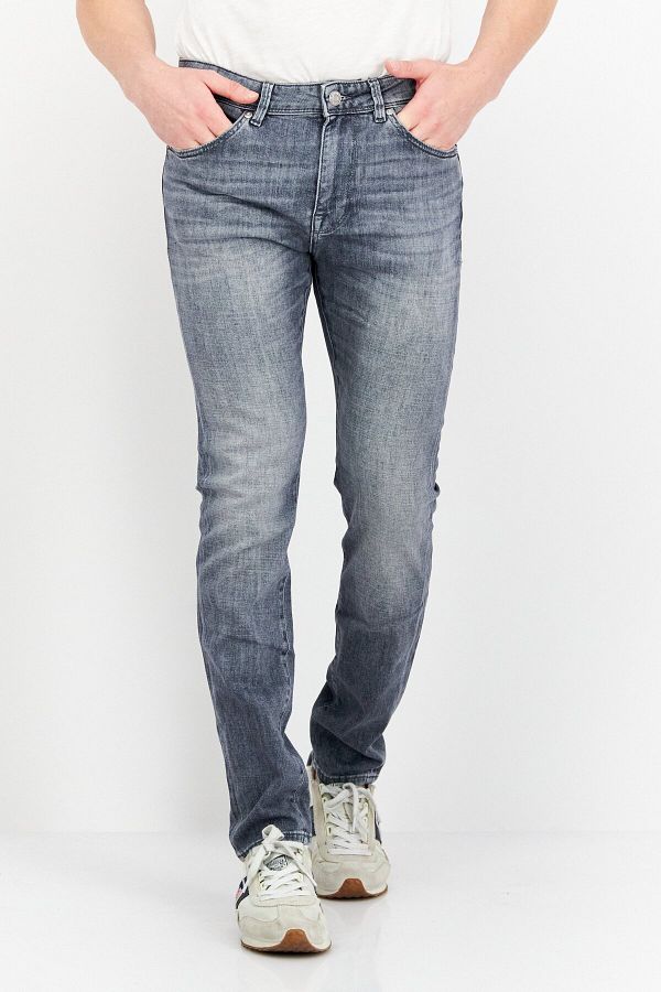Selected Homme Men Slim Fit Washed Stretchable Denim Jean Light Grey Trendyol
