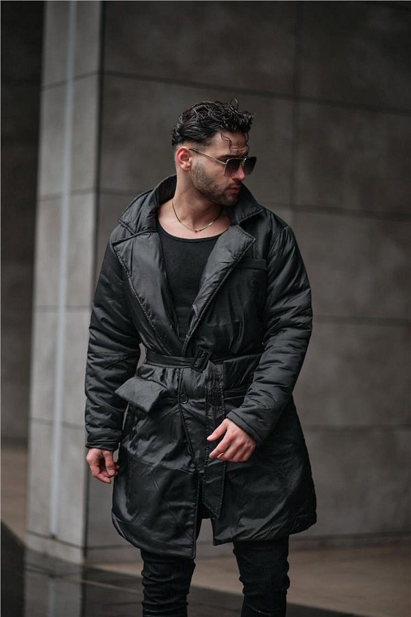 Mens puffer trench coat top