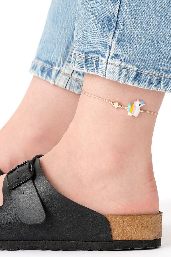 Hippi-Unicorn Patterned Cute Adjustable Wrist and Anklet Set 1