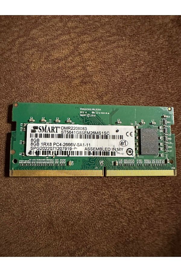 Smart-8GB DDR4 Notebook RAM Memory - 1RX8 PC4-2666V-SA1-11 ST5641g8SEM26MS1SC SPG 2022071207919 1