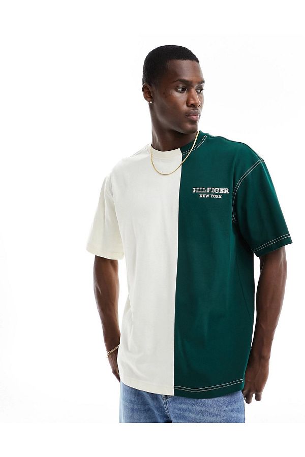 Tommy Hilfiger-Th Monotype Color Block T-shirt 1