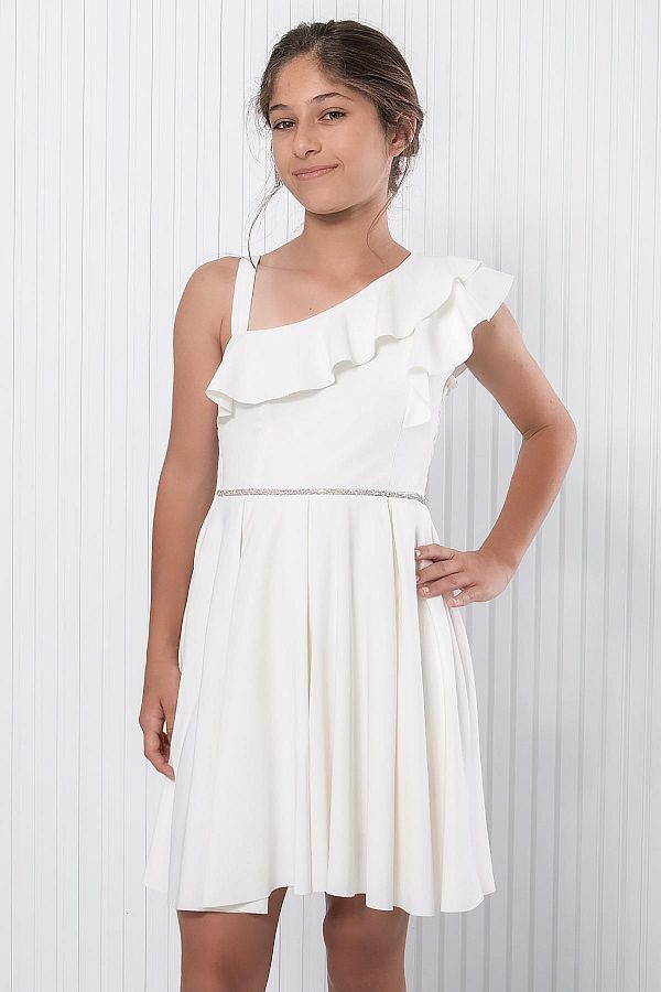 Ecru dress for graduation top