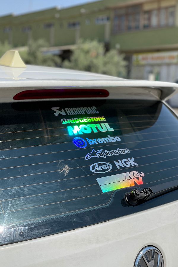 Banxtre-Color Changing Shining Decorative Sponsored Sticker with Hologram for Car Window Back (1 Piece) 1