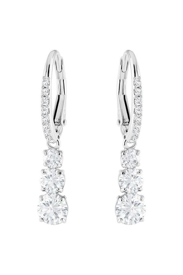 Swarovski-5416155 Earring Attract Trilogy - PE RND CZWH/RHS 1