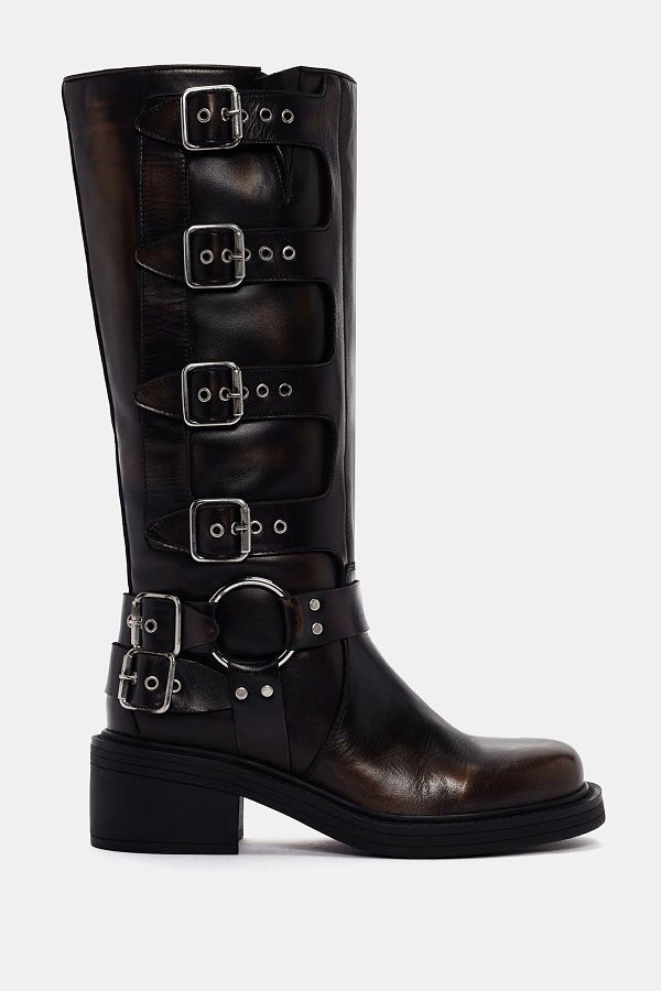 Real leather biker boots deals