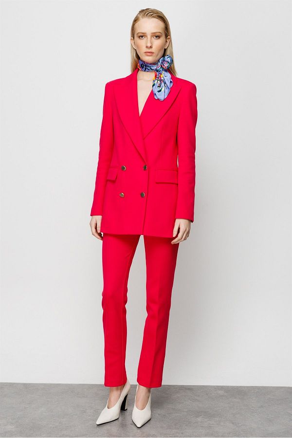Moda lgi Modailgi Oversize Four Button Jacket Fuchsia Trendyol