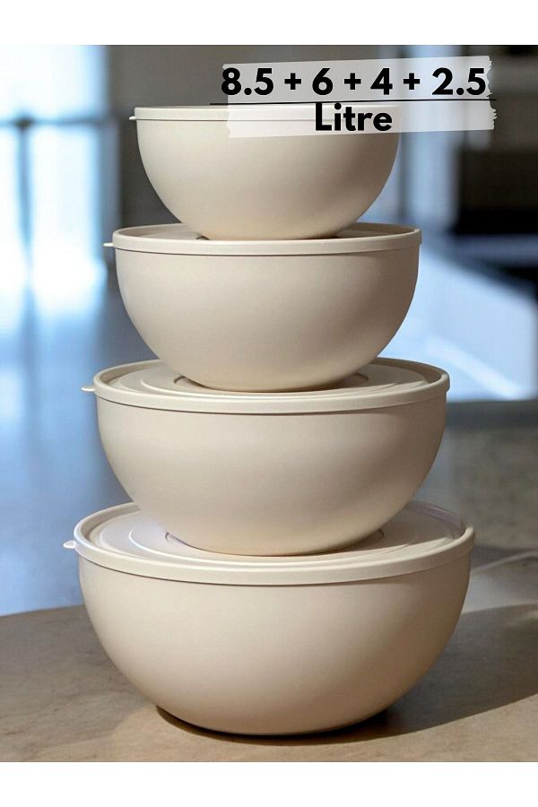 Kitcware-Food and Flour storage Container - soft Lid, Dough Basin, Large size Set of 4 1