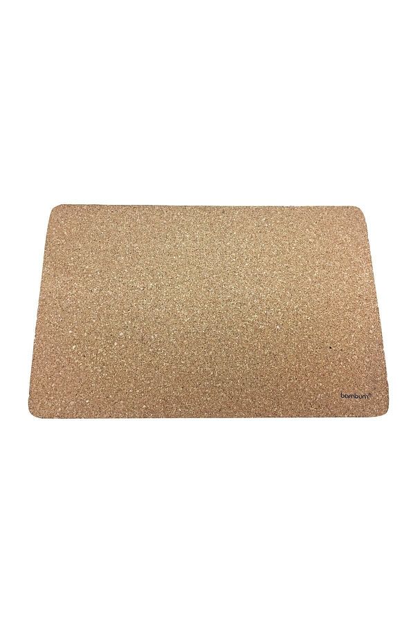 ASYA BAZAAR-Ikram World Bambum Red Cork Placemat Rectangular 1