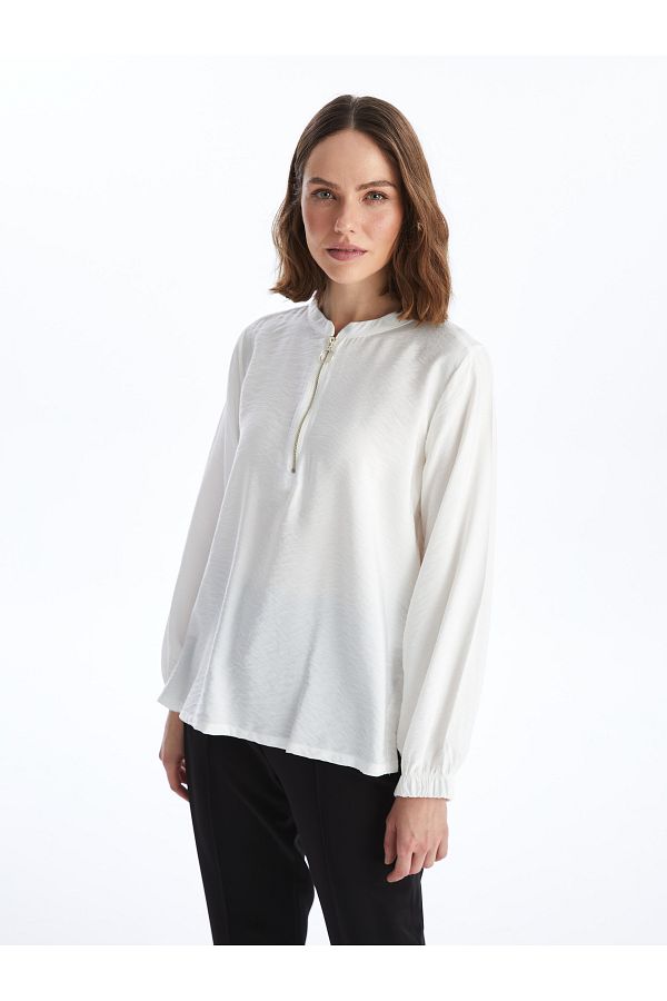 LC Waikiki-Women's Long Sleeve Crew Neck Blouse 1