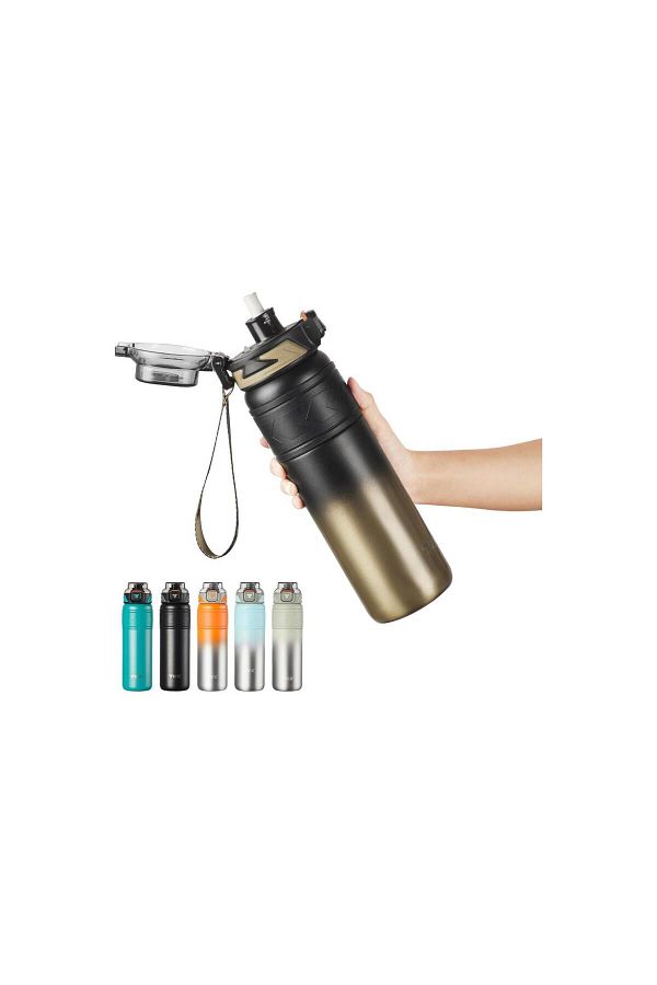 Vagon-TKK Stainless Steel Thermos Flask 900 ML Use with and Without Straw (Mixed Color 1 Piece) 1