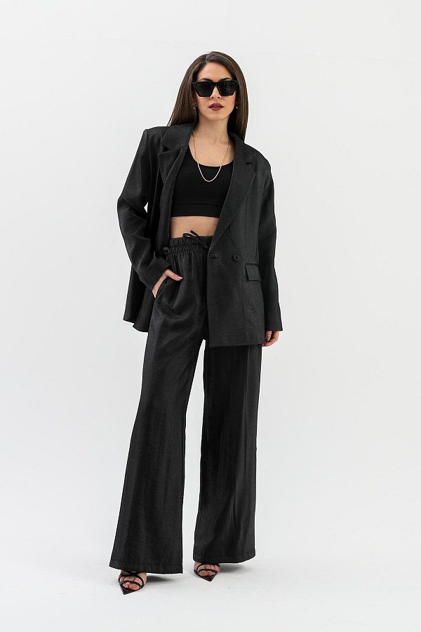 Black blazer with shiny collar shop