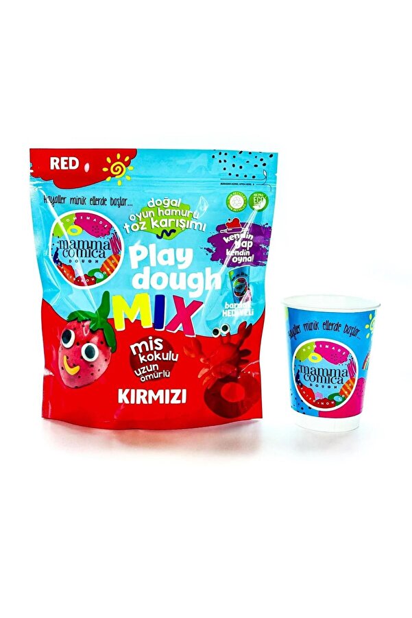 MammacomicaDough Mammacomica Dough Kendin Yap Kendin Oyna Toz Karışımı - Kırmızı