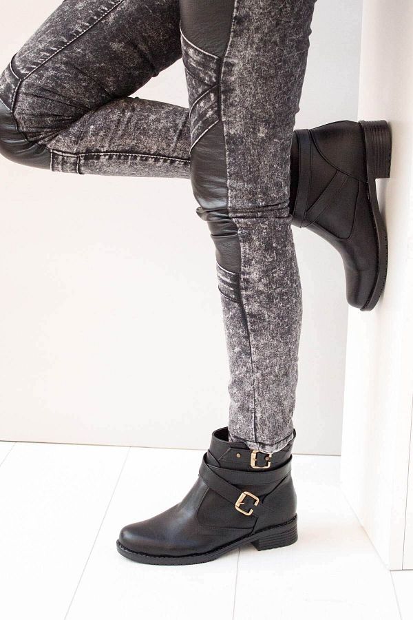 Fox Shoes-Cizme negre de damă A726191009 1