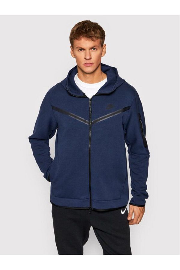 Nike Tech Fleece Navy Blue Men s Hoodie Full Zip Sportswear Trendyol