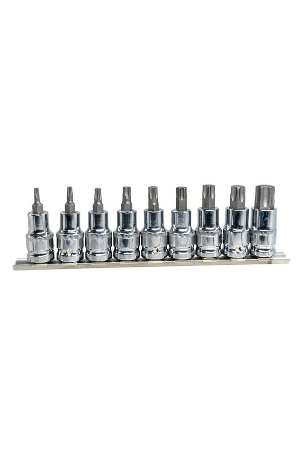Titi-6195 1/2" Torx Bits - Rail 9 Piece Socket Wrench Set 1
