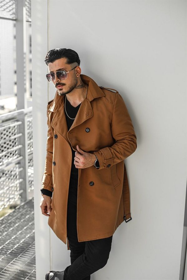 Trench coat camel homme clearance