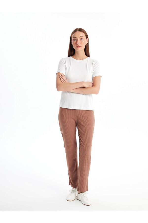 LC Waikiki-Femei - Pantaloni drepti cu talie elastica 1