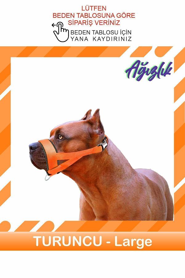 Patibu Dog Mouthpiece Large Orange Large Breed Anti Bell Training Mouthpiece Trendyol