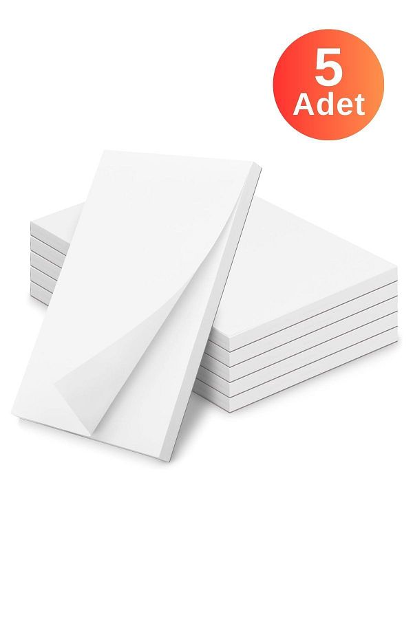 Copyder-5 Pieces White Unprinted Memopad - 50 Sheets To Do List, 10x14cm Memo Pad 1