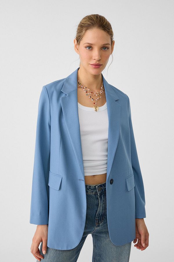 Stradivarius-Regular fit blazer - Relaxed fit 1