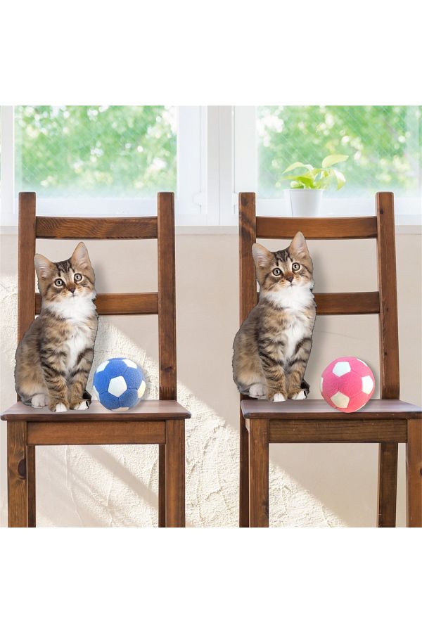 UgurToyss-Cat Plush Ball Toy - Durable and Soft, Small Size 1