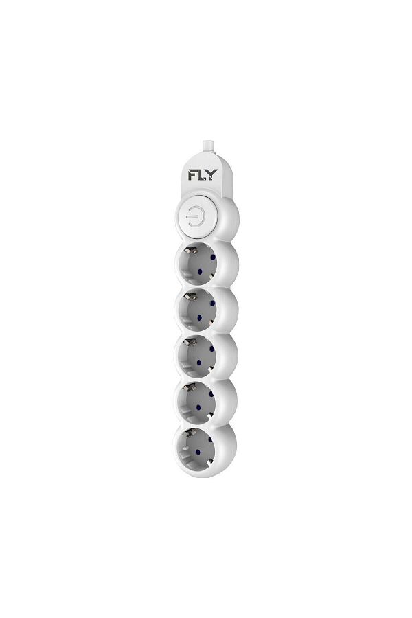 Fly-5-Piece Switched Current Protected Socket 2500w 2 Meter Current Protected Extension Cable 1