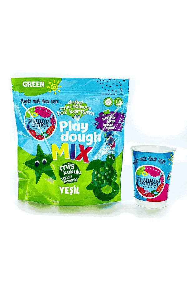 MammacomicaDough Mammacomica Dough Kendin Yap Kendin Oyna Toz Karışımı - Yeşil