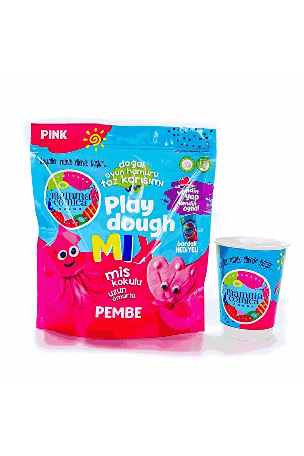 MammacomicaDough Mammacomica Dough Kendin Yap Kendin Oyna Toz Karışımı - Pembe