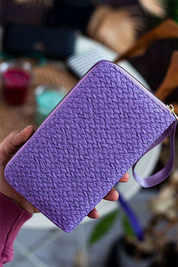 Wicker wallet best sale