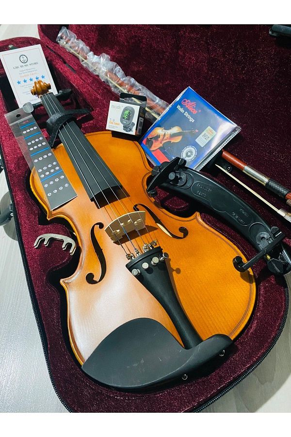GMC MUSIC STORE-Vivaldi Vl904 4/4 Violin Full Set! (PILLOW, SILENCER, SPARE STRING, VIOLIN KEYBOARD STICKER, TUNER) 1