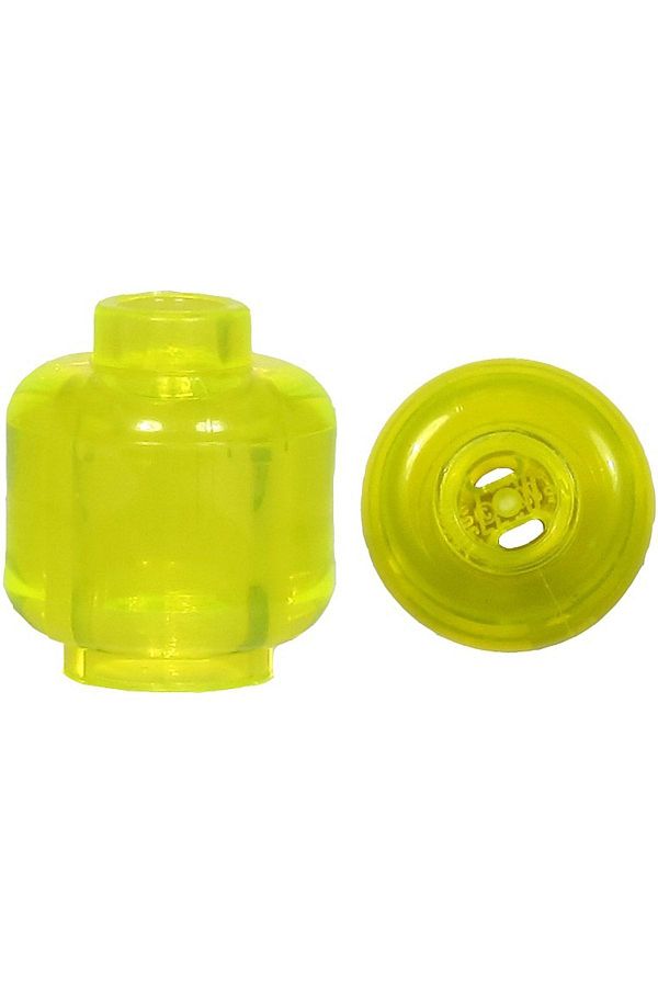 LEGO-Original Accessory Custom Moc Minifigure Minifigure Head Transparent Neon Green Unprinted Simple Head 1